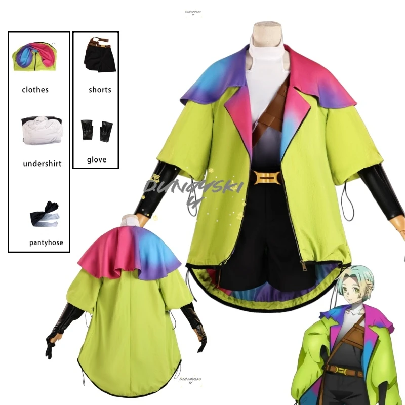 

Yuri Gnosia Cosplay Costume Wig Green Jacket Shorts Full Set Women Anime Game Halloween Christmas Roleplay Expo New Suit