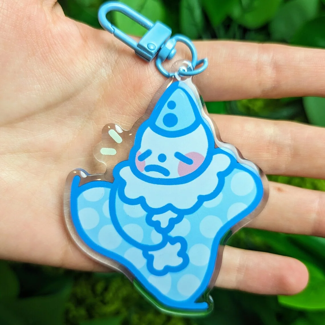 Cute Lil Clown Acrylic Keychains 3 Inch Trendy Fun Cartoon Key Ring for Luggage School Bags Party Favors