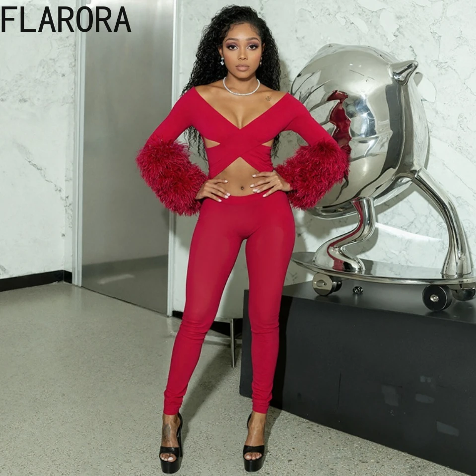

FLARORA сексуальный меховой лоскутный комбинезон женский крест с глубоким v-образным вырезом облегающий комбинезон Hottie Midnight Street Клубная одежда комбинезоны