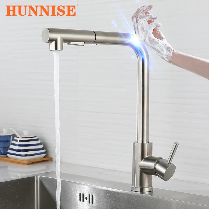 

Touch Kitchen Faucets with Leadfree Stainless Steel Pull Out Kitchen Mixer Faucets Brushed Nickel Smart Touch Kitchen Faucet Tap