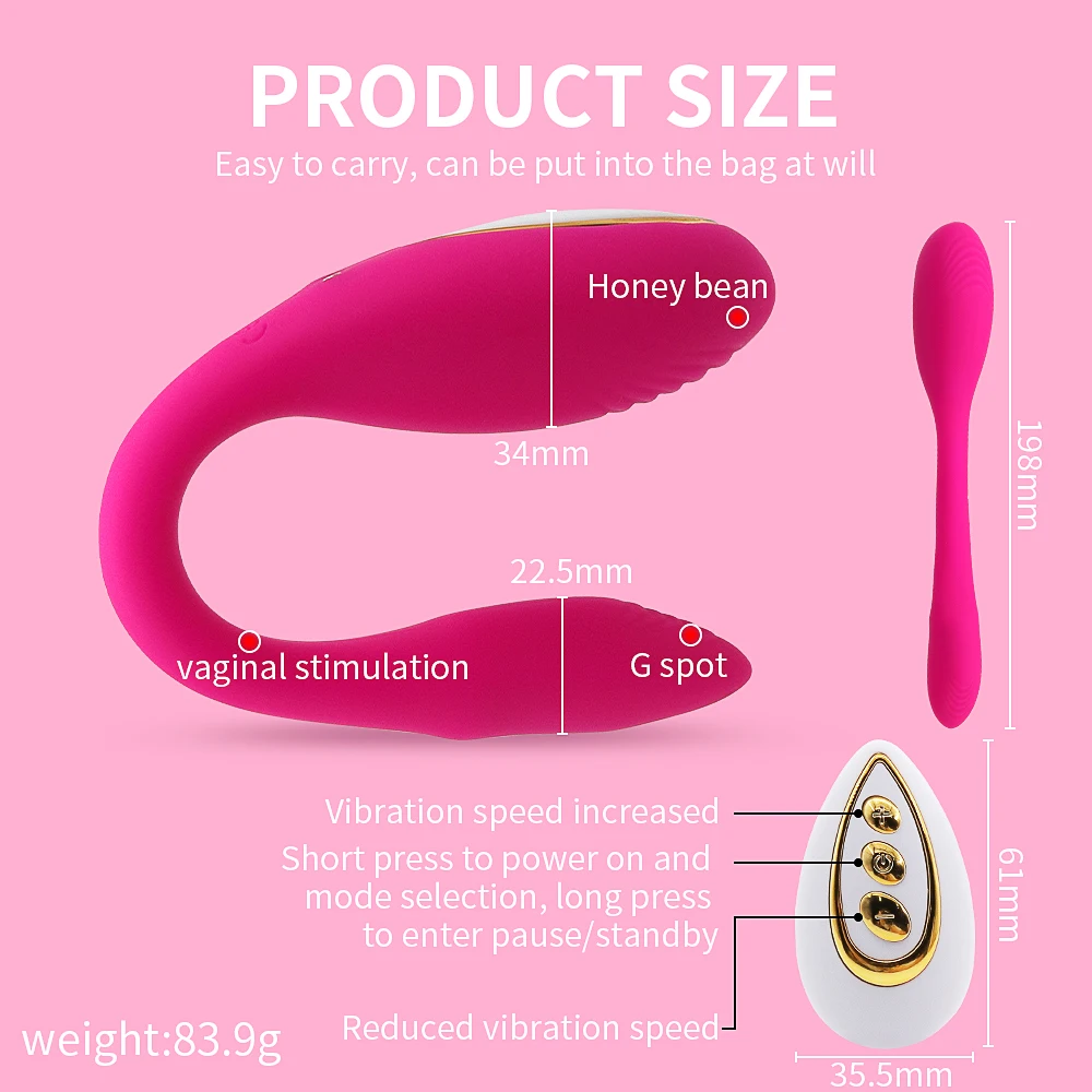 Wireless Remote Clitoris Panties Vibrators Powerful Vibrating Clit Stimulator U Shape Wearable Massager Adult Sex Toys for Women