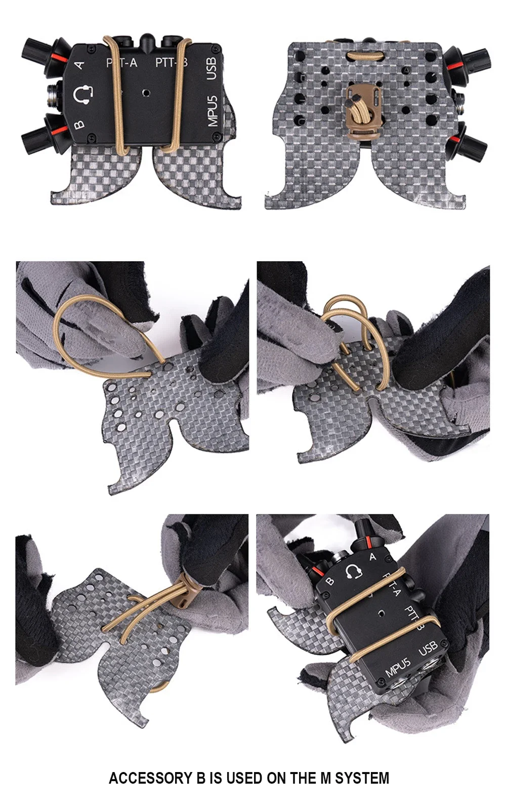 Taktisches PTT-Wing-Kit – PTT-Adapterhalterung für FCPC V5 Style Plattenträger, MOLLE-Weste & Chest Rig Trainingszubehör – Detail 9