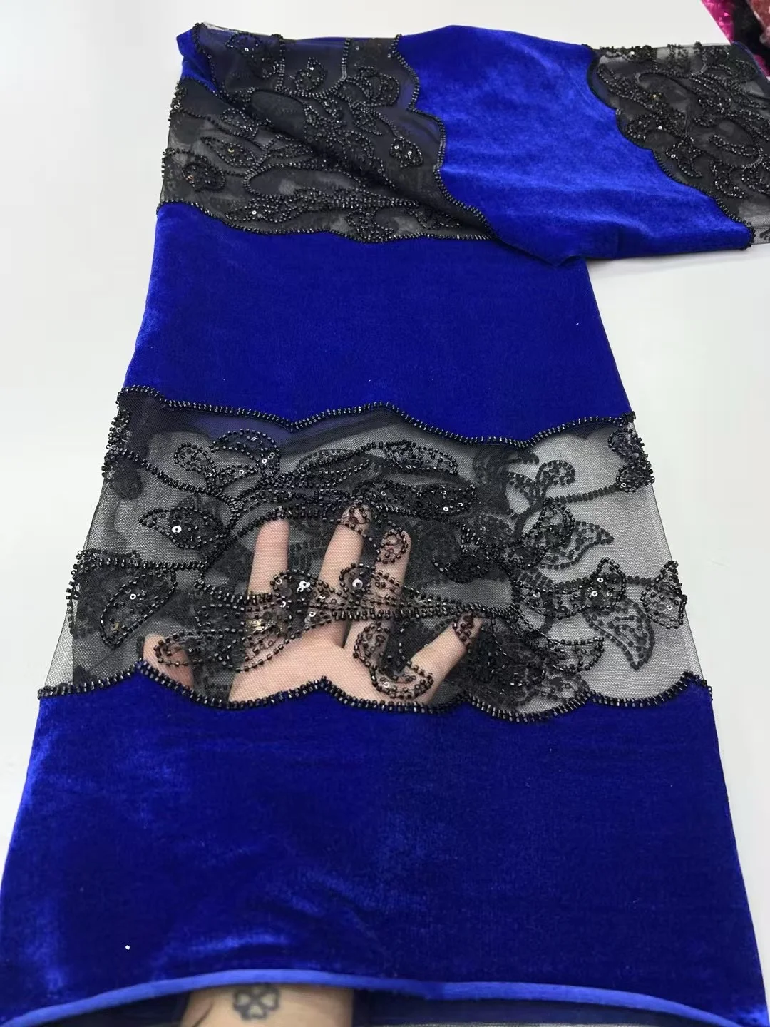 الأخضر المخملية الترتر أقمشة الدانتيل ثلاثية الأبعاد شبكة تطريز السويسري الفوال عالية الجودة الدانتيل الأفريقي 5 ياردة لخياطة فستان الحفلات