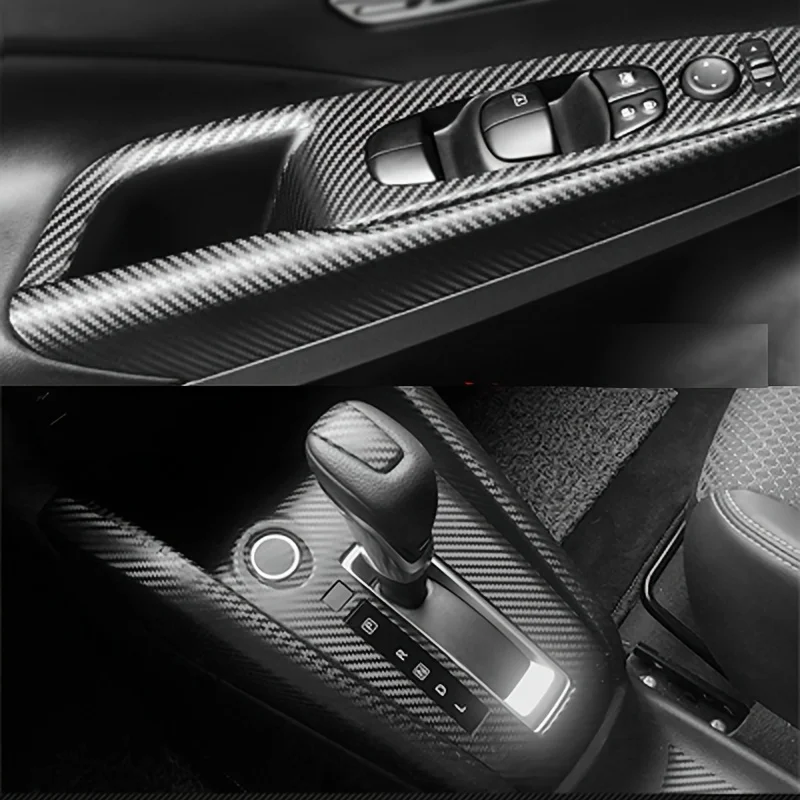 

Car-Styling Carbon Fiber Car Interior Center Console Color Change Molding Sticker Decals For Nissan Kicks 2017-2021