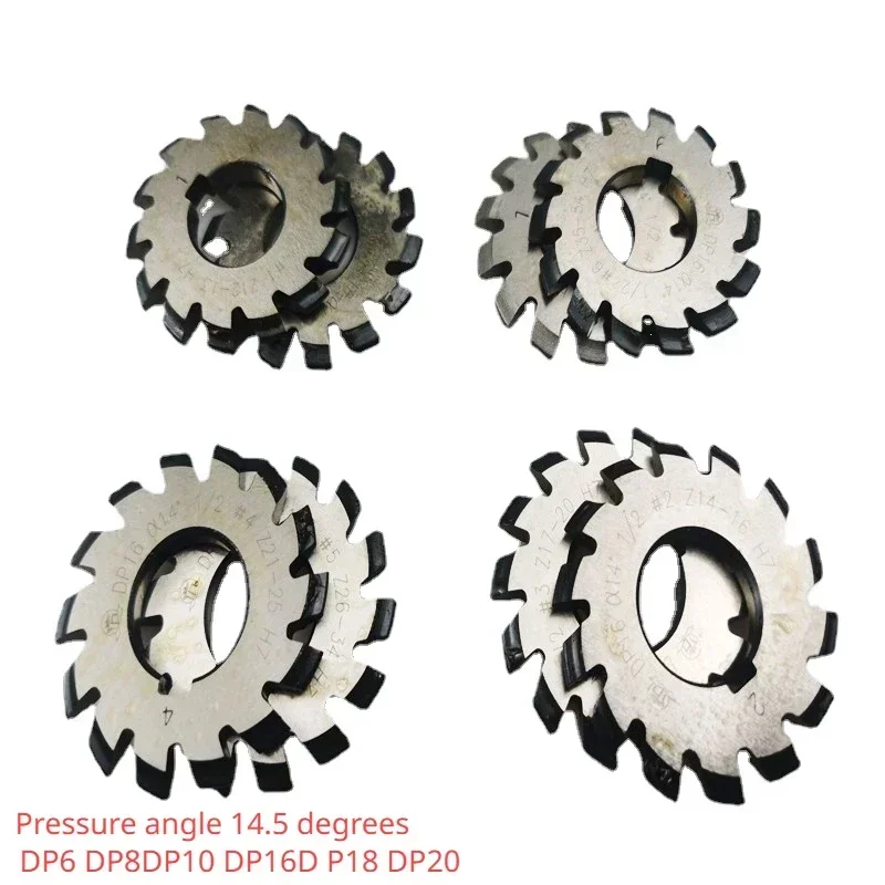 Gear Milling Cutter inch 8pcs HSS Gear Cutting Tools Pressure Angle 14.5 Degrees DP8 DP16D P18 DP20 1-8 Set