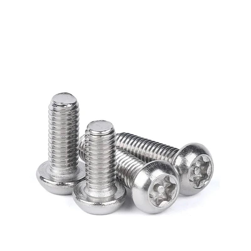 

M3-M5 304 Stainless Steel Torx Round Head Security Screws with Pin / Anti Theft Tamper Proof Bolts