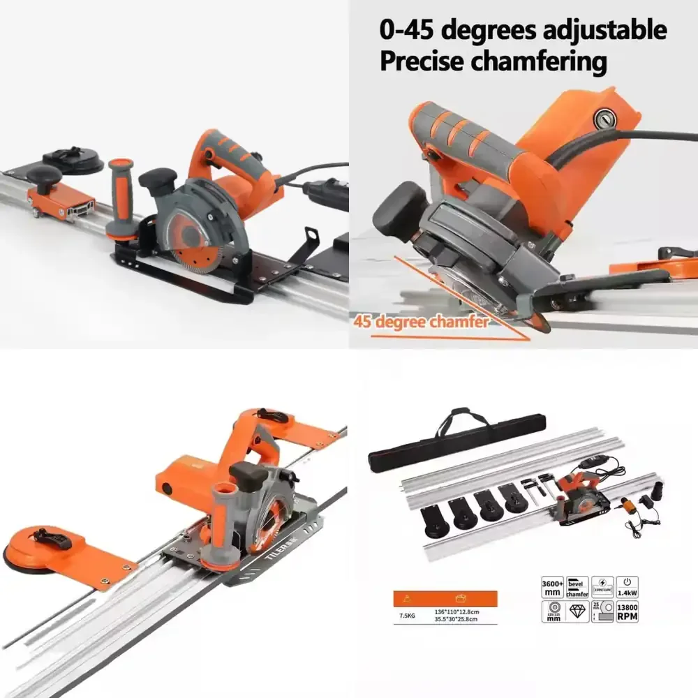 WAP01 TILER 3600MM Perfect Electric Tile Cutter Stone Machine for Scoring Large Format Tiles Up to 360 cm for Precise Smooth
