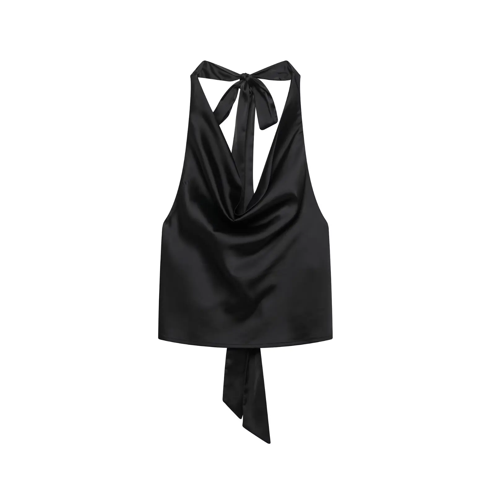 Zevity 2025 Frauen Sexy Ärmellose Backless Bogen Gebunden Soft Touch Bluse Weibliche FashionHalter Shirts Sommer Blusas Chic Tops LS9013