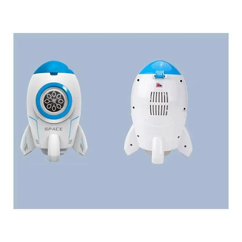 B49B-V16 넷-레드 로켓 전동 버블 머신 조명 충전식 원버튼 버블 스테이지 어린이 여름용