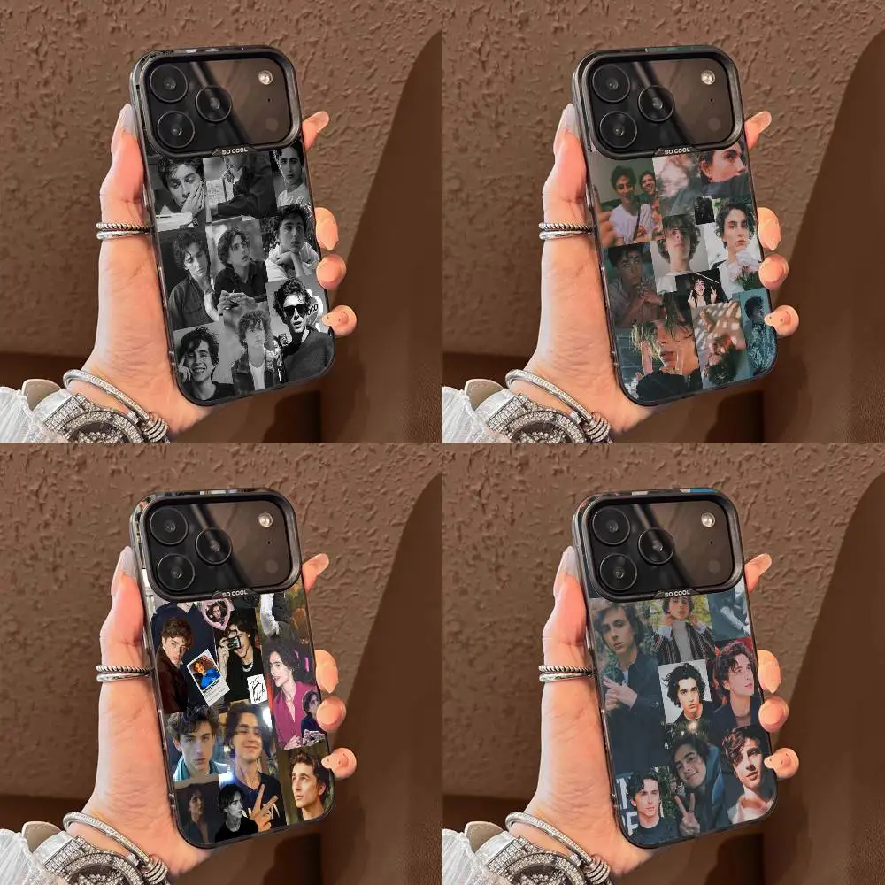

Actor T-Timothee Chalamet Phone Case For iPhone 17,16,15,14,13,12,11,Pro,Max,Plus,E,Air,Mini Black Tpu Cover