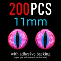 11mm, 200 piezas, color rosa