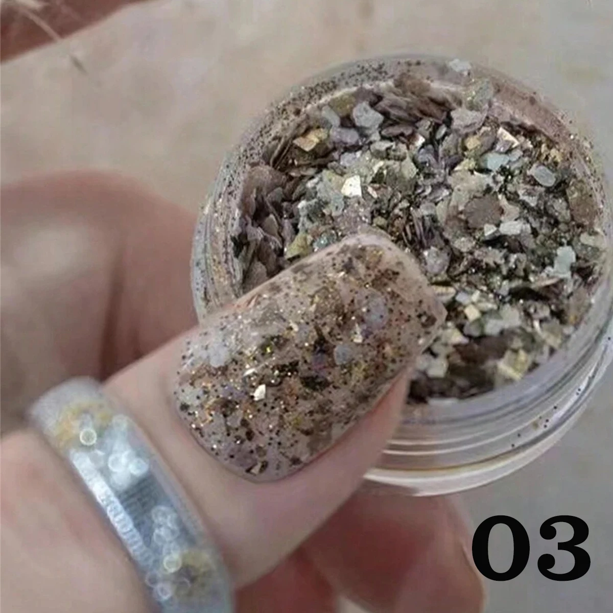 1pc 다채로운 쉘 네일 파우더 백금 호일 장식 및 라인 석 액세서리 DIY 네일 매력 네일 보석 네일 제품