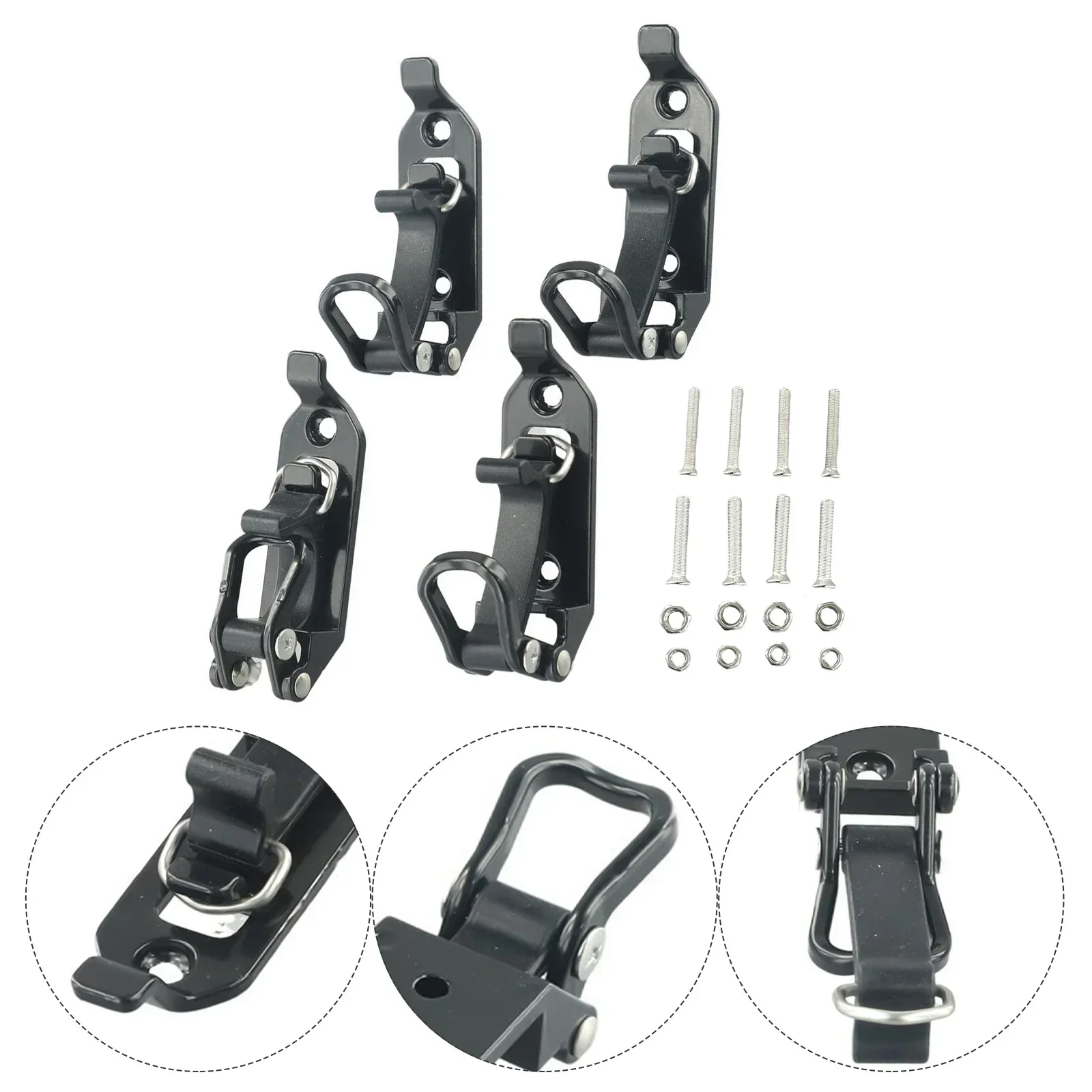 4pc Shovel Mount For Roof Rack Quick Release Keep Tidy For Roof Rack Trucks With Screws Nuts Fastening Snap Folding Hinge Fixed