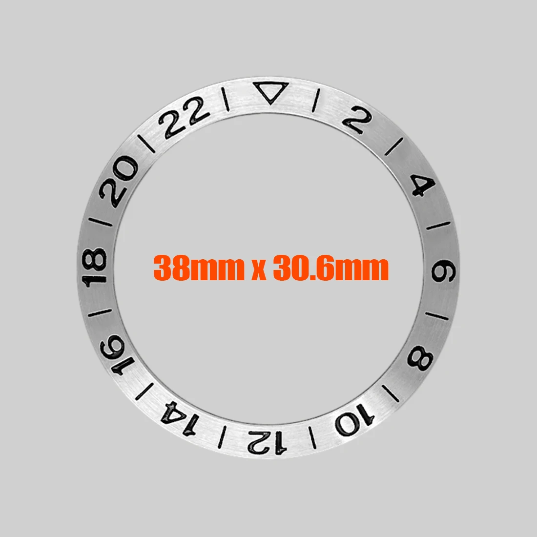 38x30.6mm Gebogen Metalen Horloge Bezel Insert 24-uurs Schalen Bezel Ring Fit voor SUB GMT SKX007 SRPD Horlogekast Bezel Insert