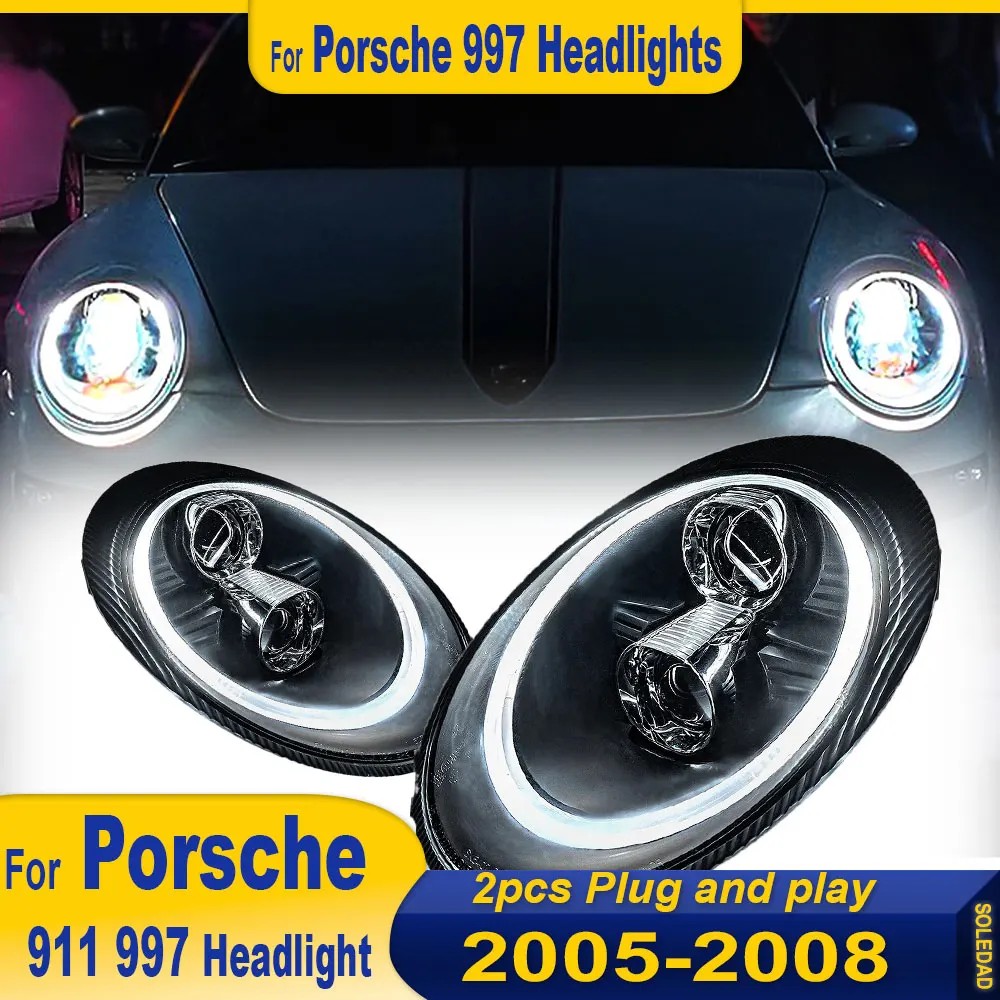 

Car Styling headlights for Porsche 997 Headlight 2005 2006 2007 2008 Porsche 911 LED Headlight DRL HeadLamp Accessories