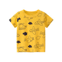 2-8T Boys T Shirt Summer Top Cotton Tee airplane Print Tshirt Toddler Kid Clothes Short Sleeve Cute Sweet Children Outfit