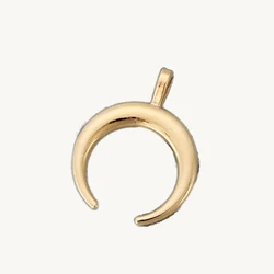 10pcs Zinc Alloy Gold Moon Crescent Charm Pendant For DIY Necklace Earrings Jewelry Making Suppliers 33x26mm