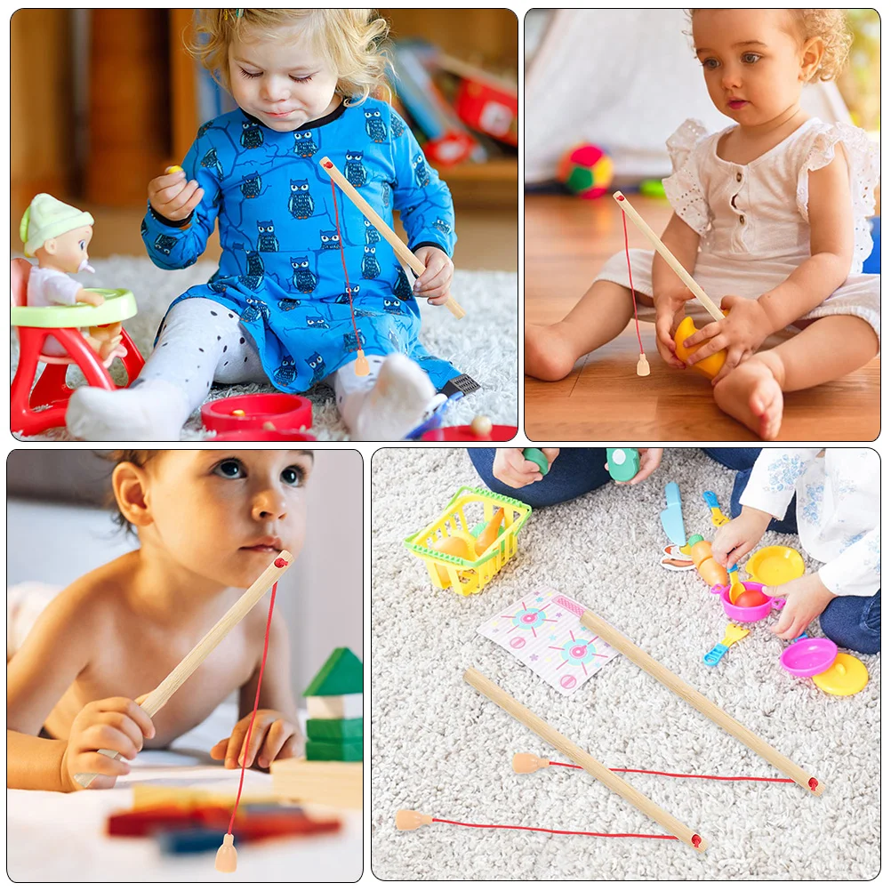 10 stuks houten hengelspellen voor kinderen van 3-5 leeftijden 4-8 speelgoedpaal peuter peuters 1-3 magnetisch speelgoed