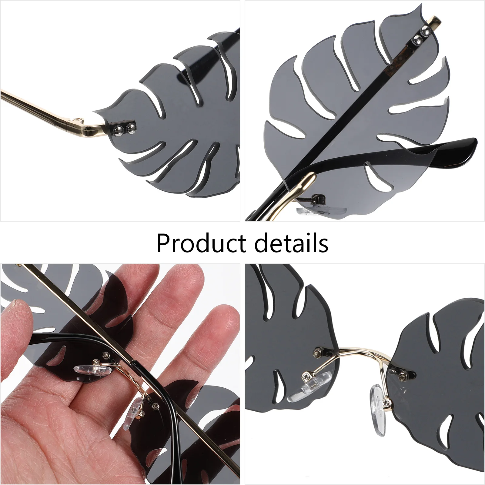 

1pc Leaf Shape Funny Party Photo Eyeglasses For Decor Props Grey Sunglasses Photo Booth Glasses Party Glasses Fashion Sunglasses