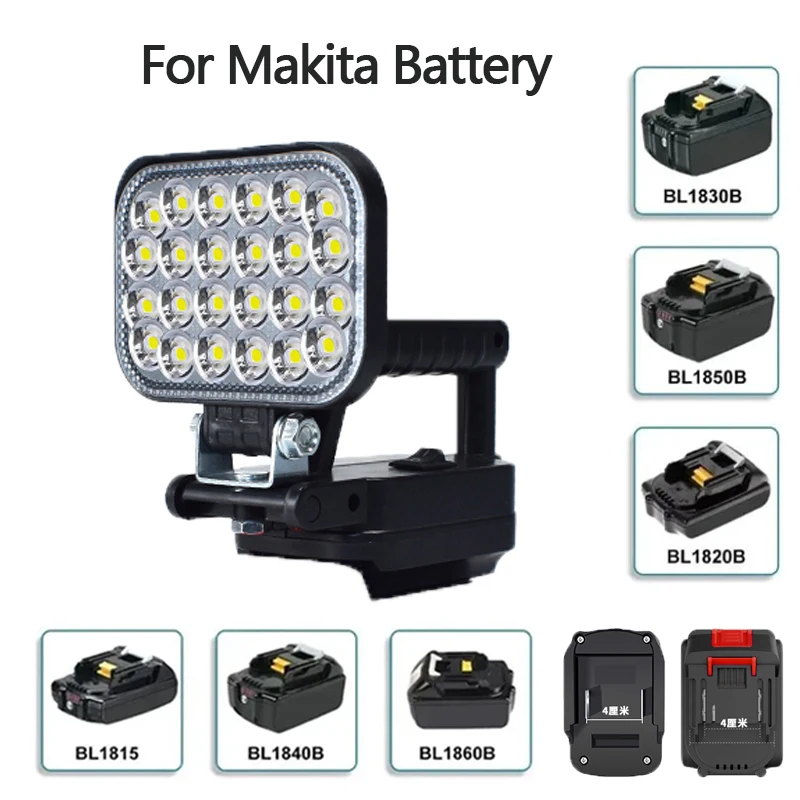 مصباح ليد لبطارية ماكيتا 3 في الأضواء المحمولة اللاسلكية في الهواء الطلق العمل الصيد أضواء أداة الطوارئ المحمولة لا بطارية