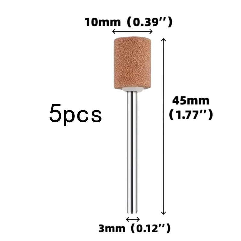 5Pcs Abrasive Stone Grinding Bits, Durable 1/8