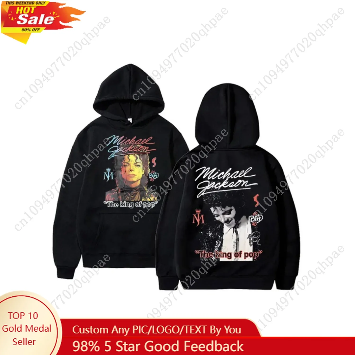 

Classic Vintage Michael Jackson Graphics Hoodie Men Women Hip Hop Punk Rock Sweatshirt Male Gothic Harajuku Oversized Hoodies
