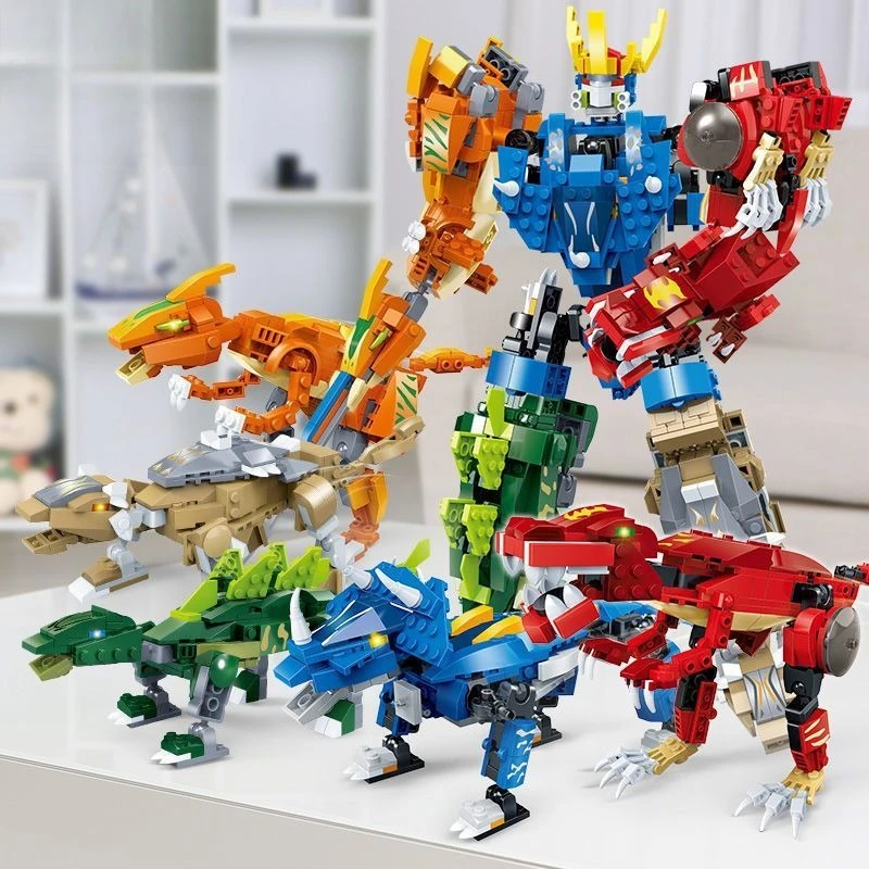 Blocs de construction de Robot de Transformation 6 en 1, jouets, figurine de dieu de la guerre Arthur, Surprises d'anniversaire pour enfants, cadeaux de collection pour petit ami