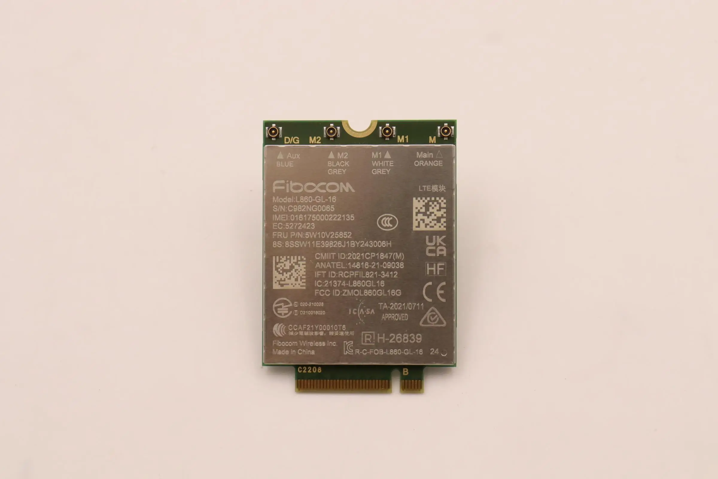 Network Card for ThinkPad T14 P14s Gen 3 Gen 4 4G module 5W10V25852