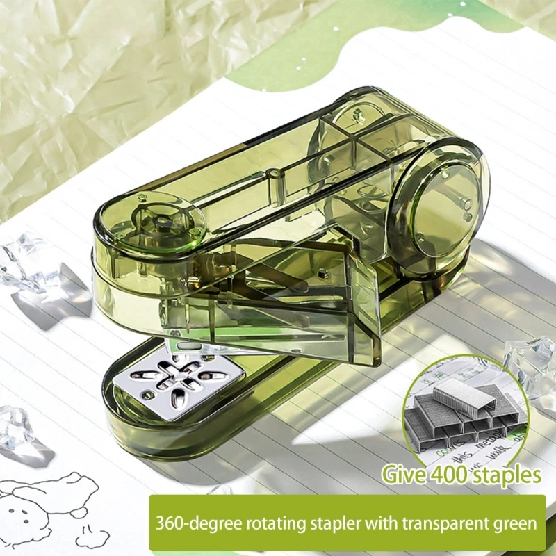Clear Stapler Office Stapler 360 stopni Rotate Desktop Stapler dla szkoły