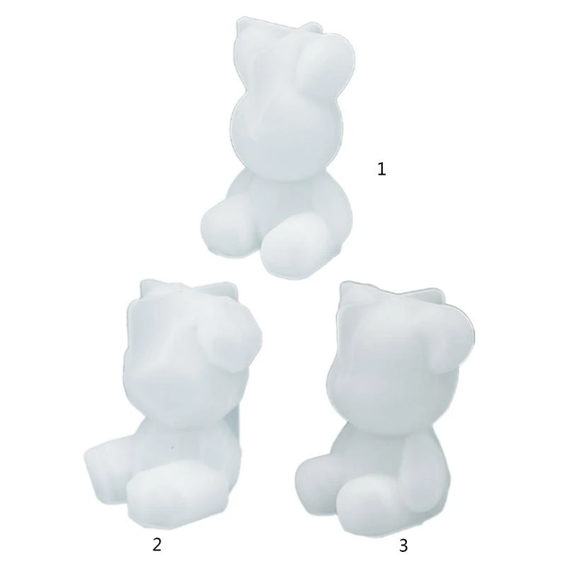 

Mirror Surface Bear Rabbit Mold Keychain Silicone Mold for DIY Keychains Making