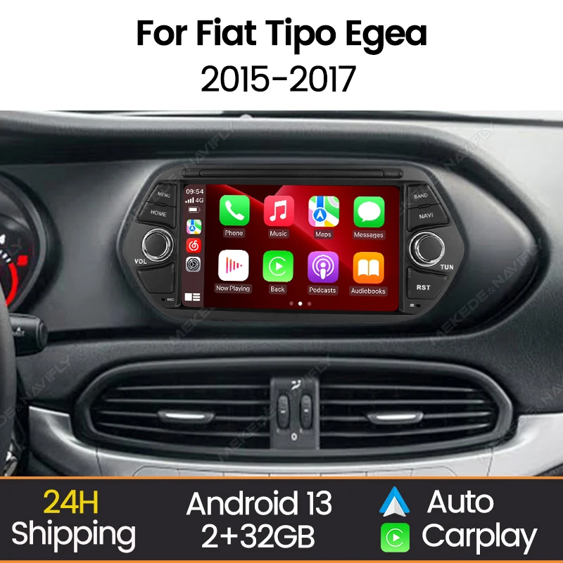 MEKEDE Auto Intelligente System für Fiat Tipo Egea 2015 2016 2017 2din Android Auto Radio Multimedia Video Player Auto Carplay BT