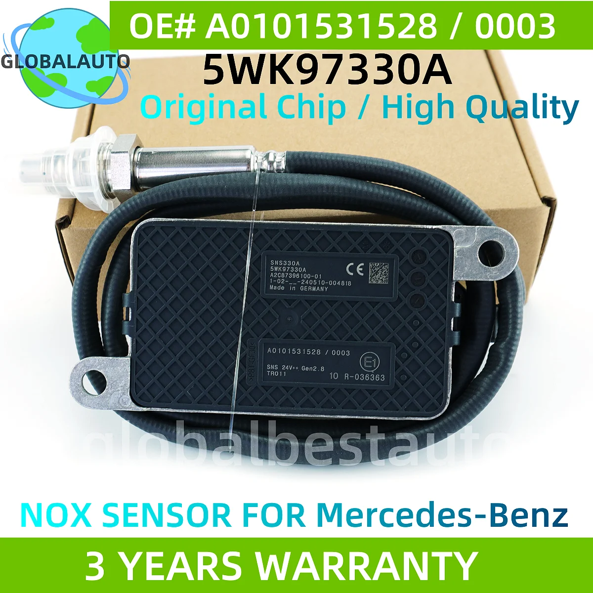 

5WK97330A 5WK9 7330A A0101531528 A 010 153 15 28 Nitrogen Oxygen Sensor For Mercedes Benz Truck ATEGO 3 TOURO ACTROS ECONIC