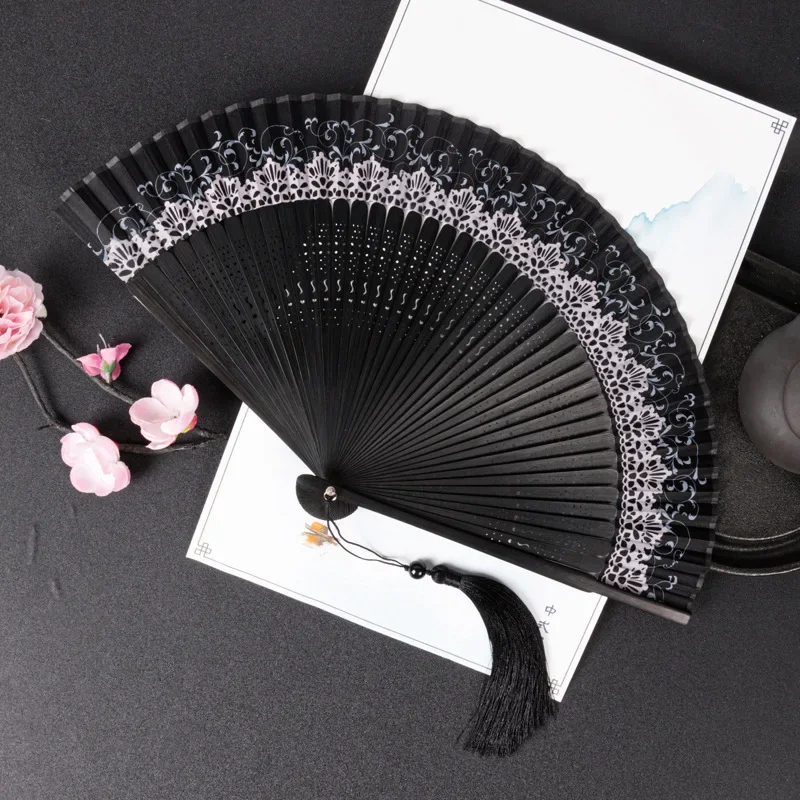 Color Changing Crown Fan Folding Fan Lace Color Changing Fashion Folding Fan Japanese Style And Style Hanfu Photography