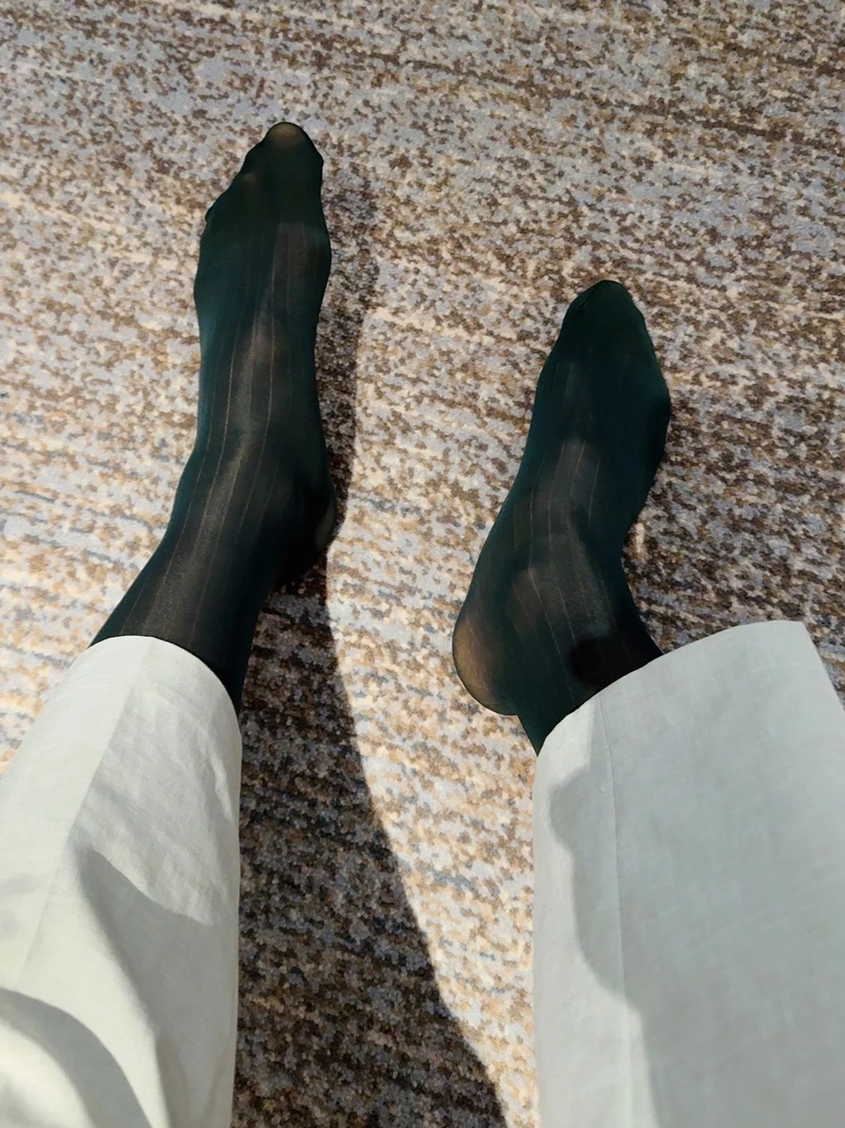 Sheer Vertical Striped Dress S - Men'S Shoes For Crews recension och pris