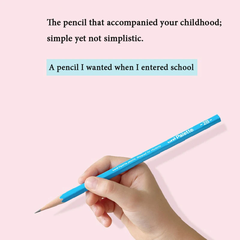 Uni Pencils 12PC/Set Wooden HB/2B Stationery Hexagonal School Students Writing Pen for Practicing Drawing Prevent Falling