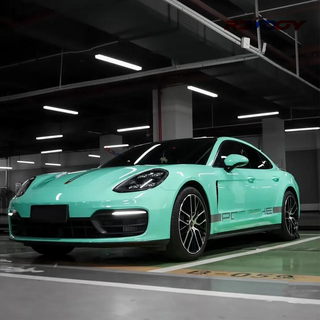 고품질 광택 파리 그린 비닐 랩 필름 자가 접착 자동차 튜닝 비닐 스티커 내구성 페인트 보호 필름