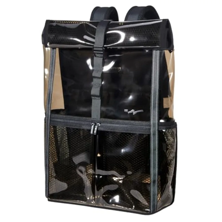 Heavy Duty Clear Rolltop Backpack for Adults