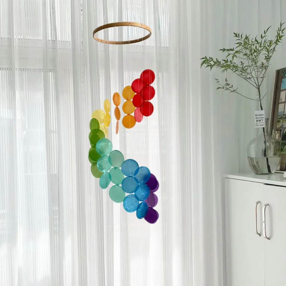 Campanas de Viento Creativas de Conchas Naturales, Decoración para el Hogar, Regalos Especiales, Campanas de Viento para Jardín, Colgante Decorativo, Atrapasueños para Patio