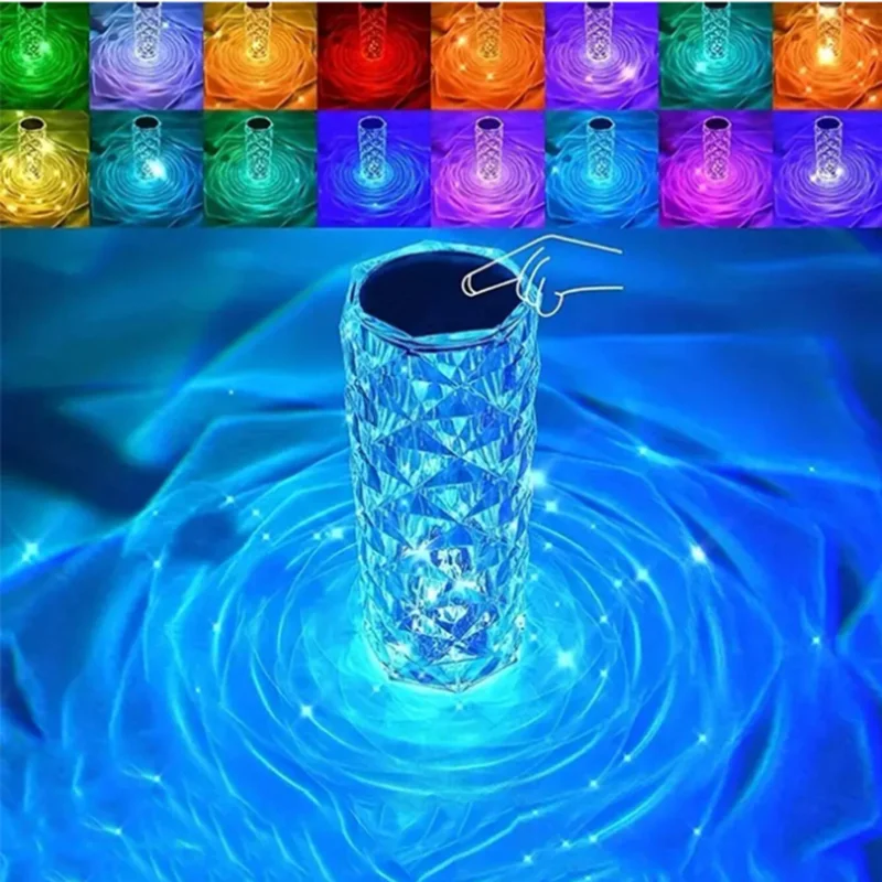 Crystal Table Lamp-Create Colorful Atmosphere Bedroom/living Room/party Through Remote And Touch Control Atmospheric Lamp LT035