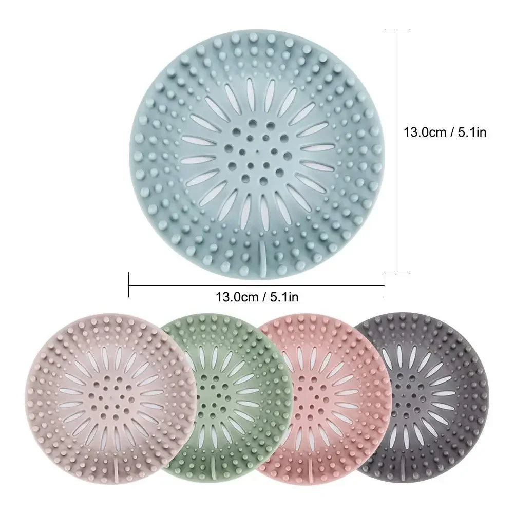 Hair Catcher Shower Drain Cover Hair Sink Filter Drain Protector for Bathroom Bathtub and Kitchen Reusable Sink Strainer Filter