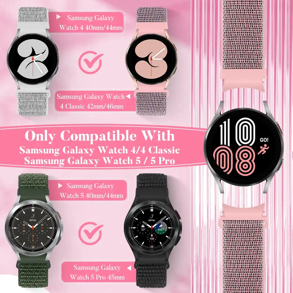 Keine Lücken Nylon Loop Band für Samsung Galaxy Uhr FE-7 5-Pro 44mm 40mm Sport gürtel 20mm Armband Galaxie 4-6 klassische 43/47mm Armband