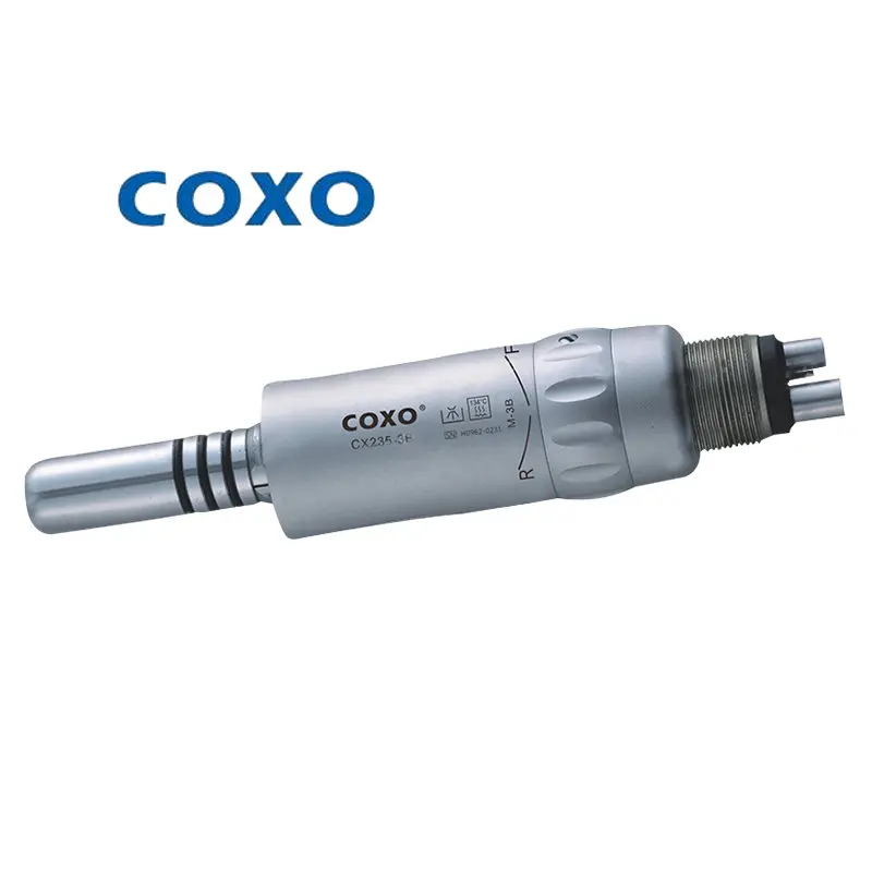 COXO CX235-3B Dental Low-Speed Handpieces Inner Channel Bending Machine Straight Head Motor Accessories 2/4Holes Grinding Tools