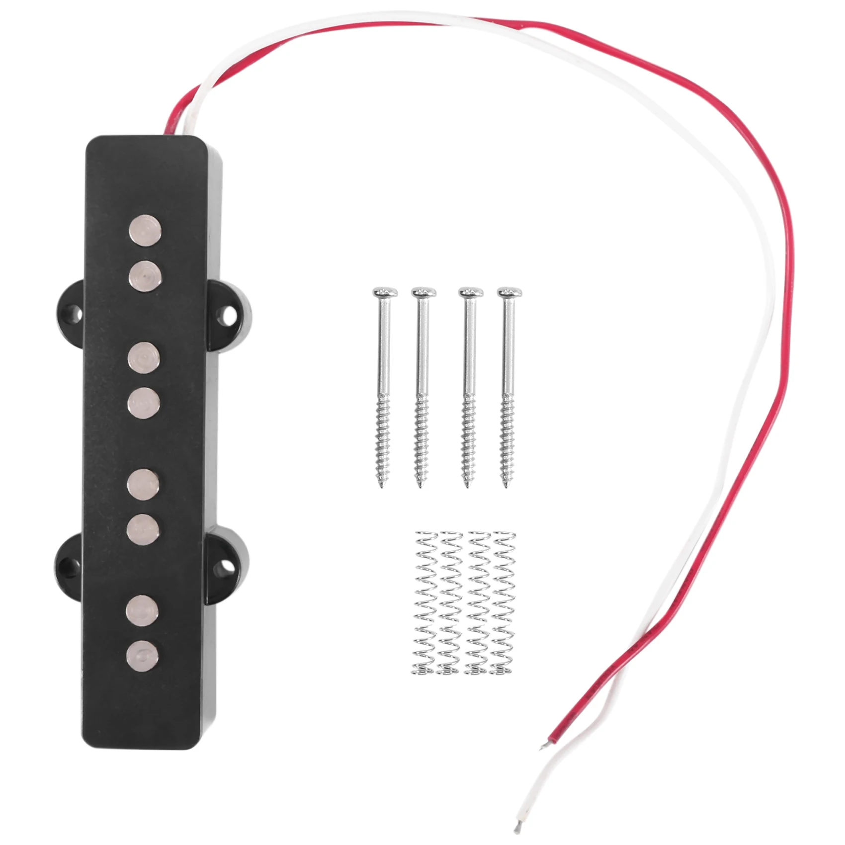 Pro Electric Bass Open Type Noiseless Bridge Pickup For 4 String Style,Black 95x18.3Mm