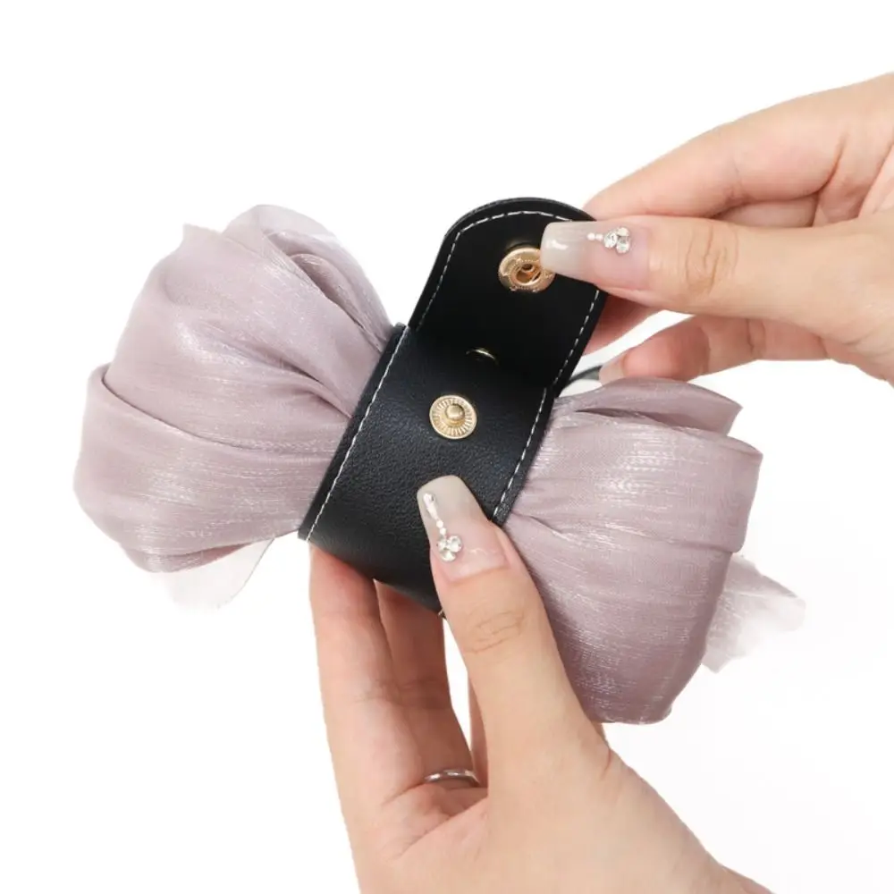 Practical Leather Travel Hat Clip Detachable Portable Clasp Strap Keychain Glove Buckle Outdoor Camping
