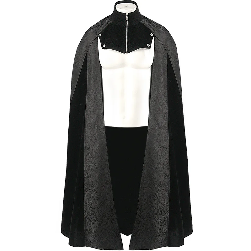 

Men Women Medieval Gothic Retro Hooded Jackets Coat Long Robe Halloween Carnival Grim Reaper Cloak Priest Wizard Cosplay Costume