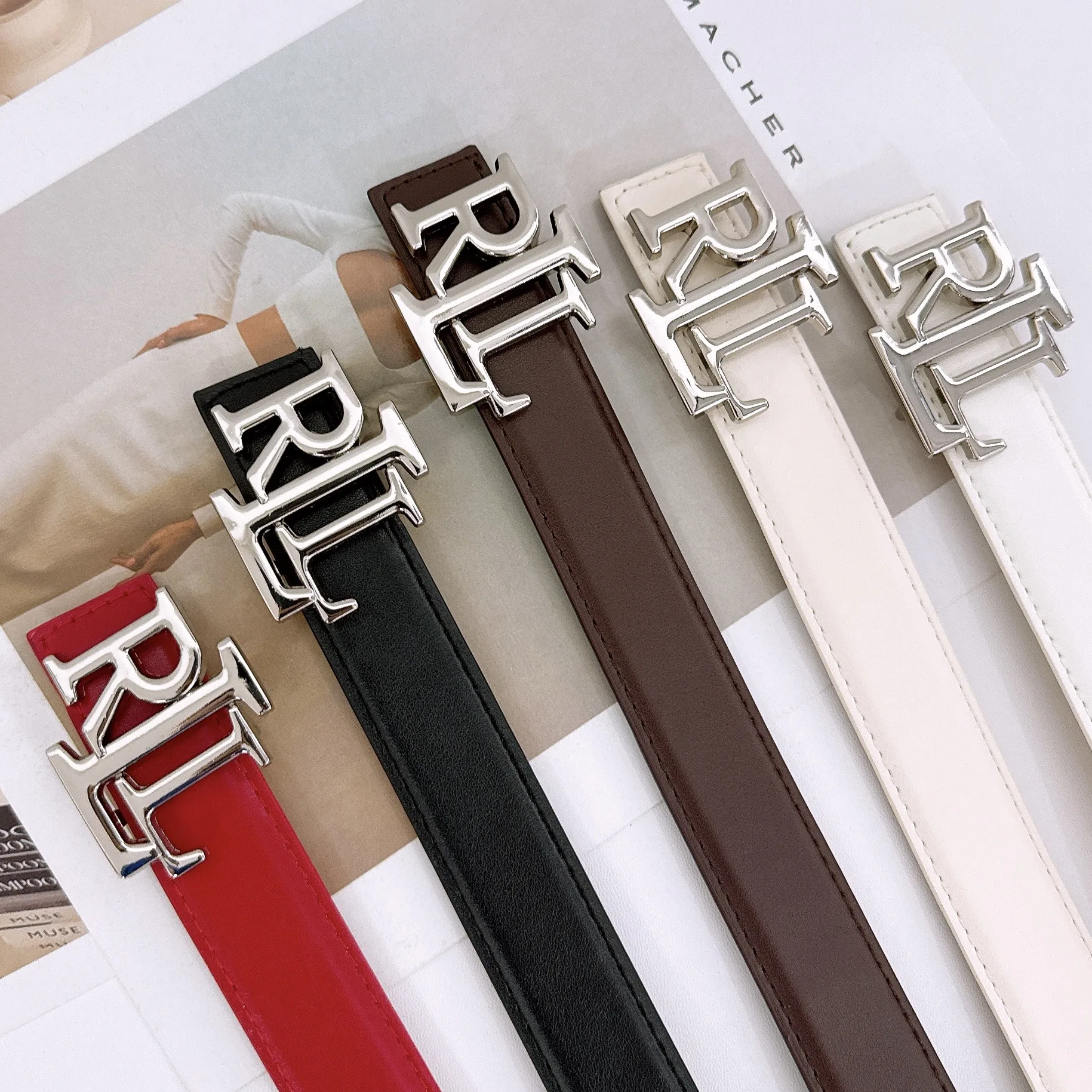 Роскошный женский модный дизайнерский ремень со съемной пряжкой с буквами, многофункциональная темпераментная джинсовая юбка, декоративный ремень