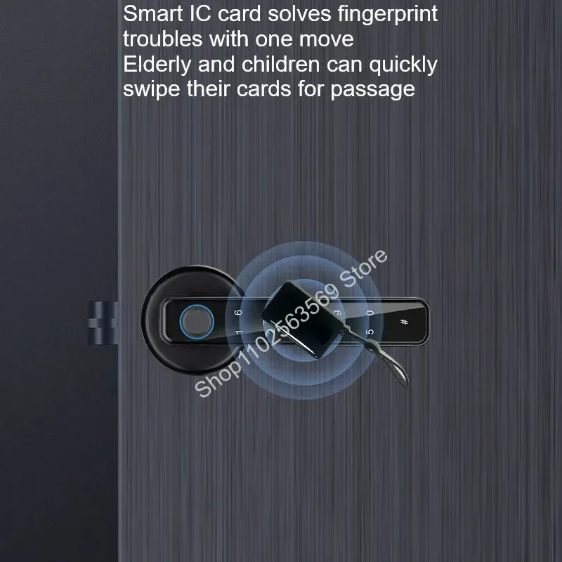 Imagem -03 - Ttlock Tuya Ble Bloqueio Inteligente Senha de Impressão Digital Rfid ic Cartão Detecção Único Trava Bloqueio para Casa Interior Porta Madeira App Desbloquear