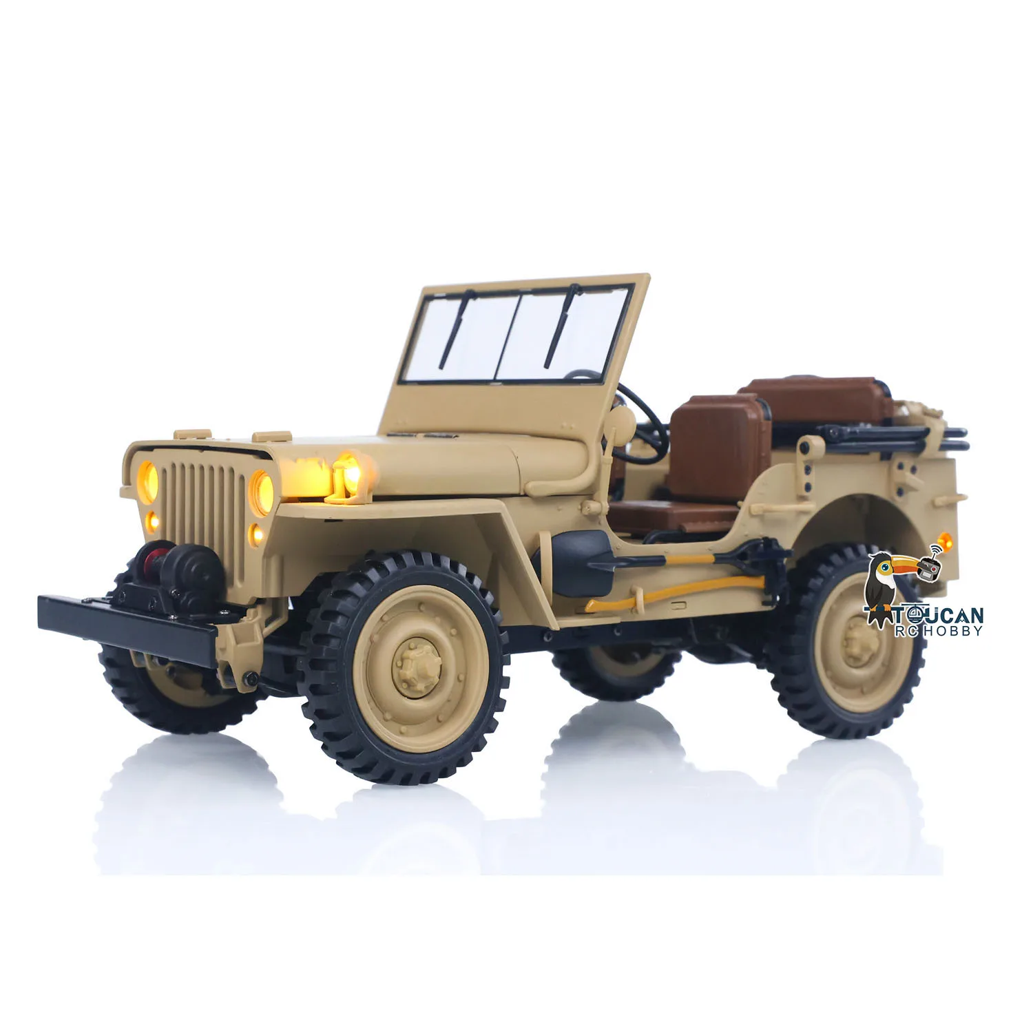 US Koop HG 1/14 2.4GHZ Open-top Afstandsbediening Militaire Auto HG4 58 RC Terreinwagen 4WD Combat model Speelgoed 2 Speed Batterij