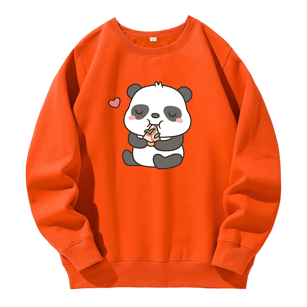 This Little Panda Is Addicted To Pizza Print Men Hoody Oversized Loose Tracksuit Casual Fashion Hoodies Creative Novelty Hooded