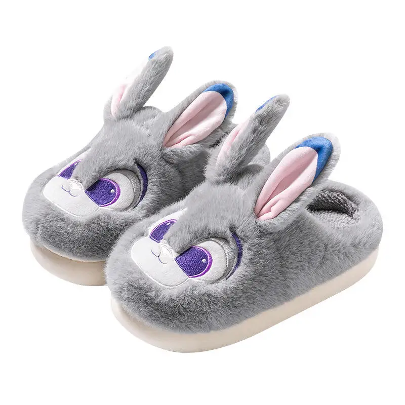 Nick Judy Plüsch Hausschuhe Cartoon Kawaii Paar Hausschuhe Baumwolle Hausschuhe Winter Indoor Wear Warme flauschige Baumwollschuhe